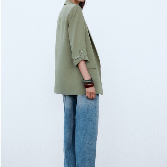 BLAZER WITH ROLLED-UP SLEEVES - Picture 4 of 6